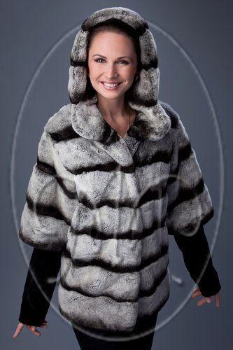 Куртка из шиншиллового кролика фото