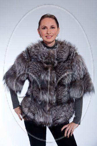 Шуба из чернобурой лисы фото