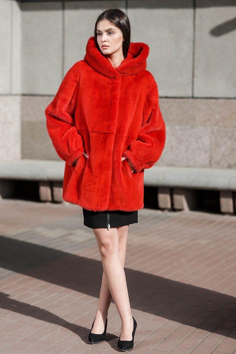 Шуба из норки фото