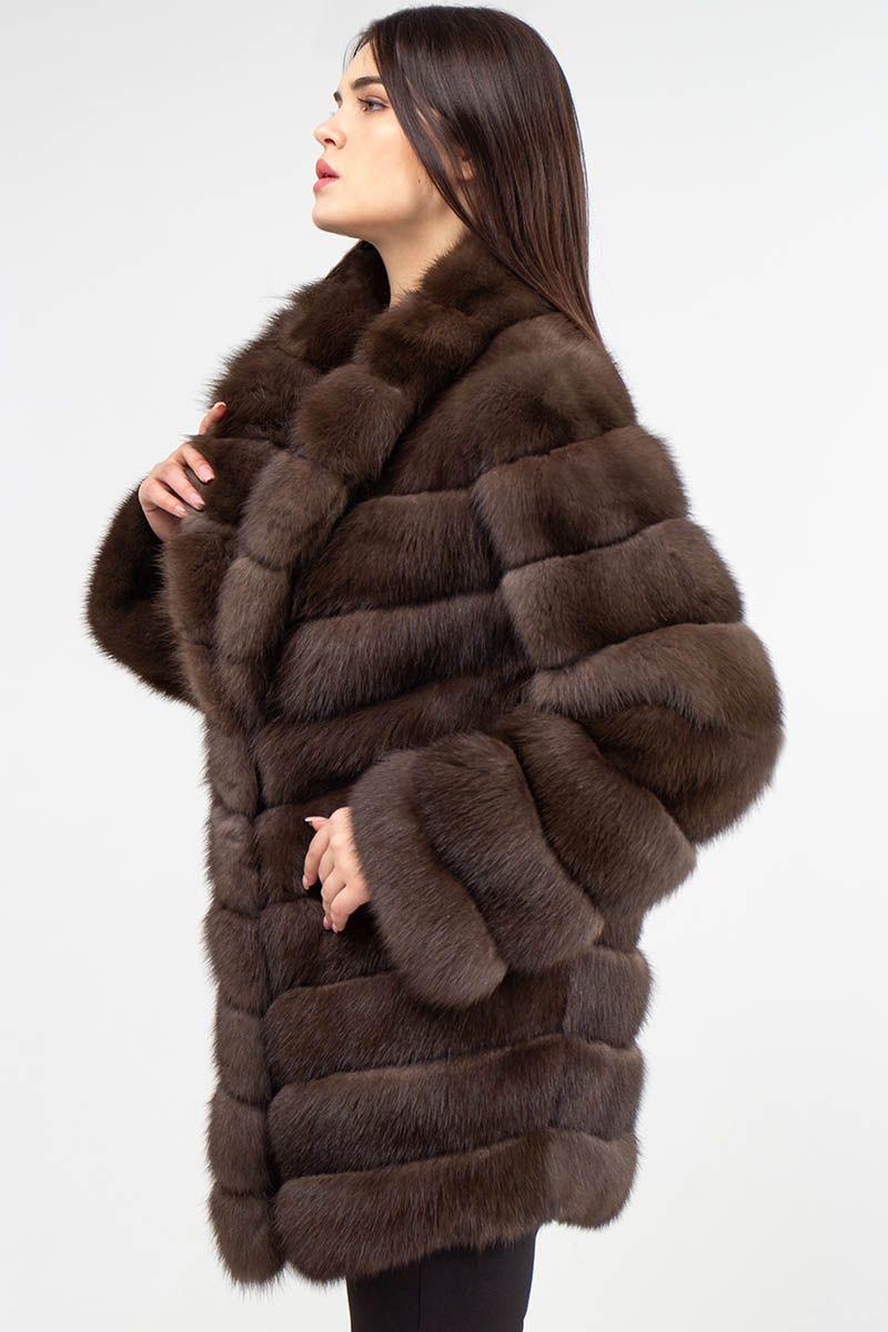 Шуба из куницы фото