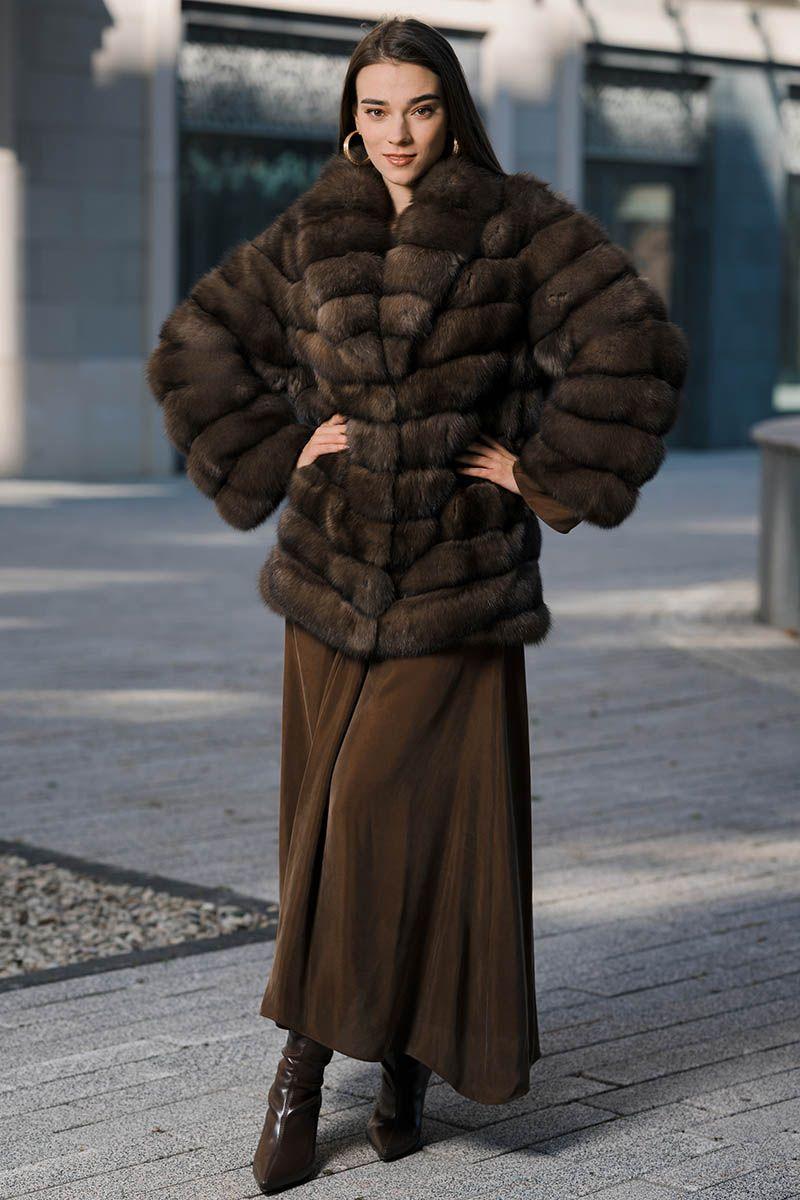 Шуба из меха баргузинского соболя фото