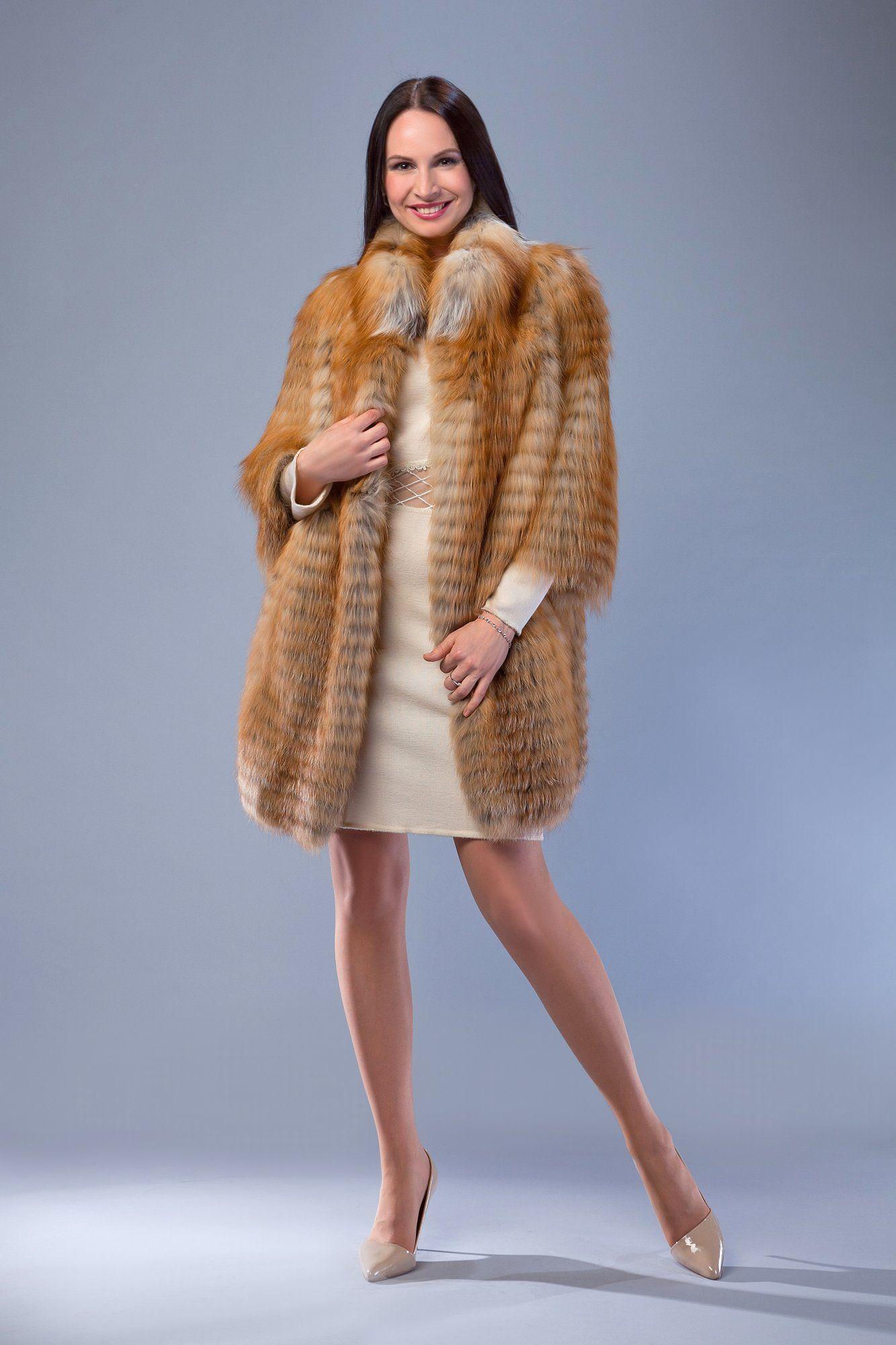 Жакет из меха лисы фото