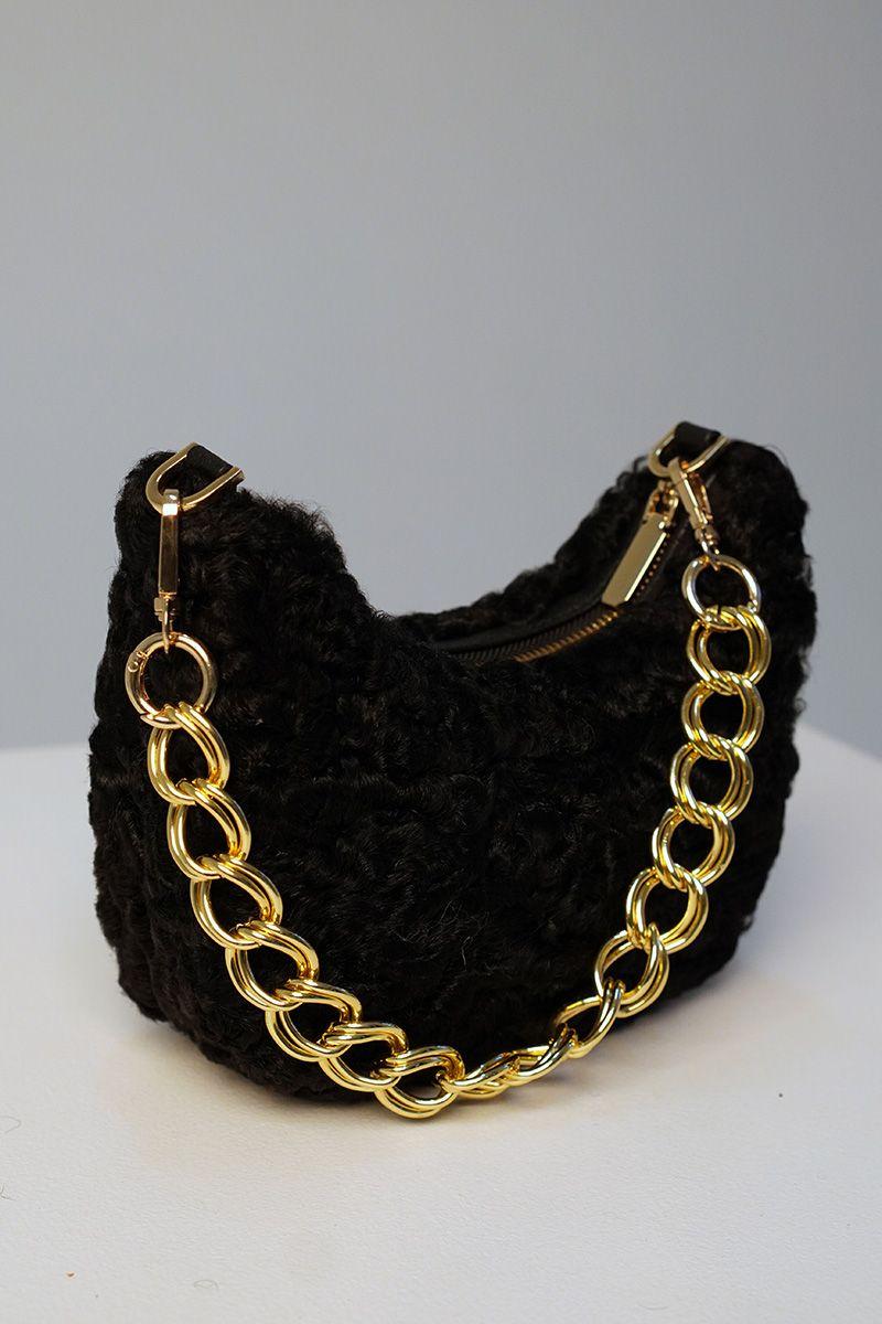 Сумка из меха каракуля фото