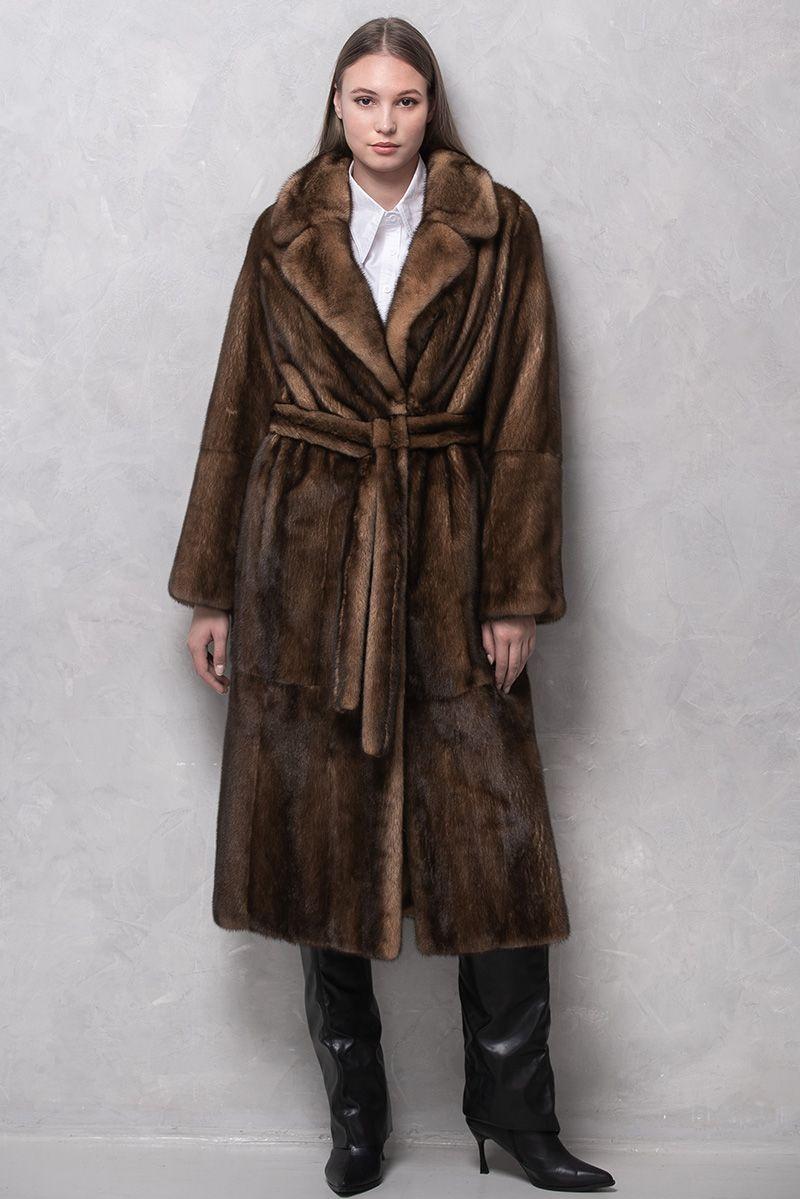 Шуба из норки фото