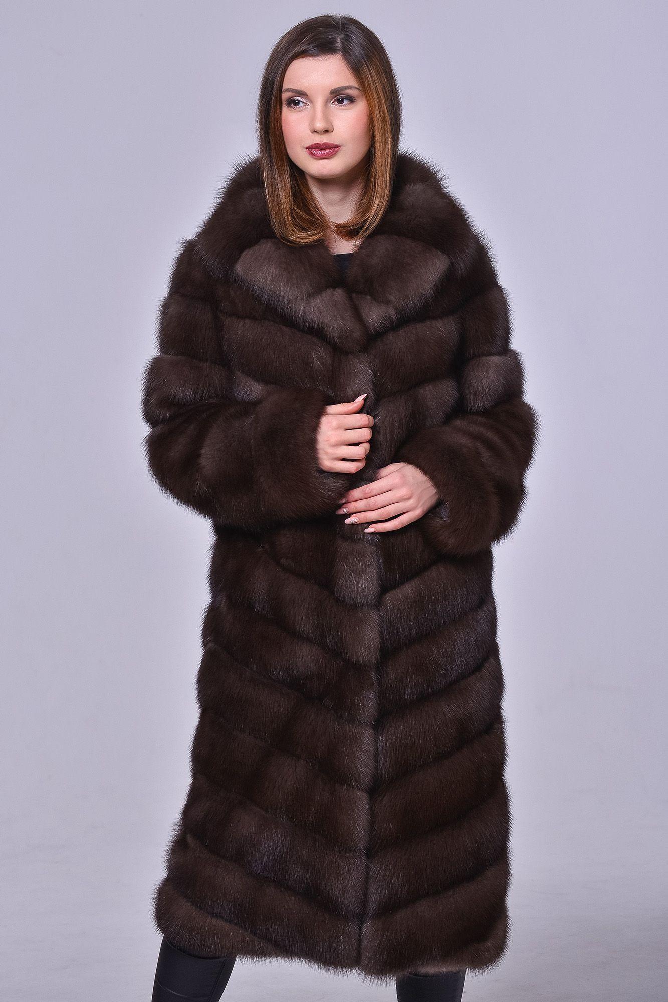 Шуба из куницы фото