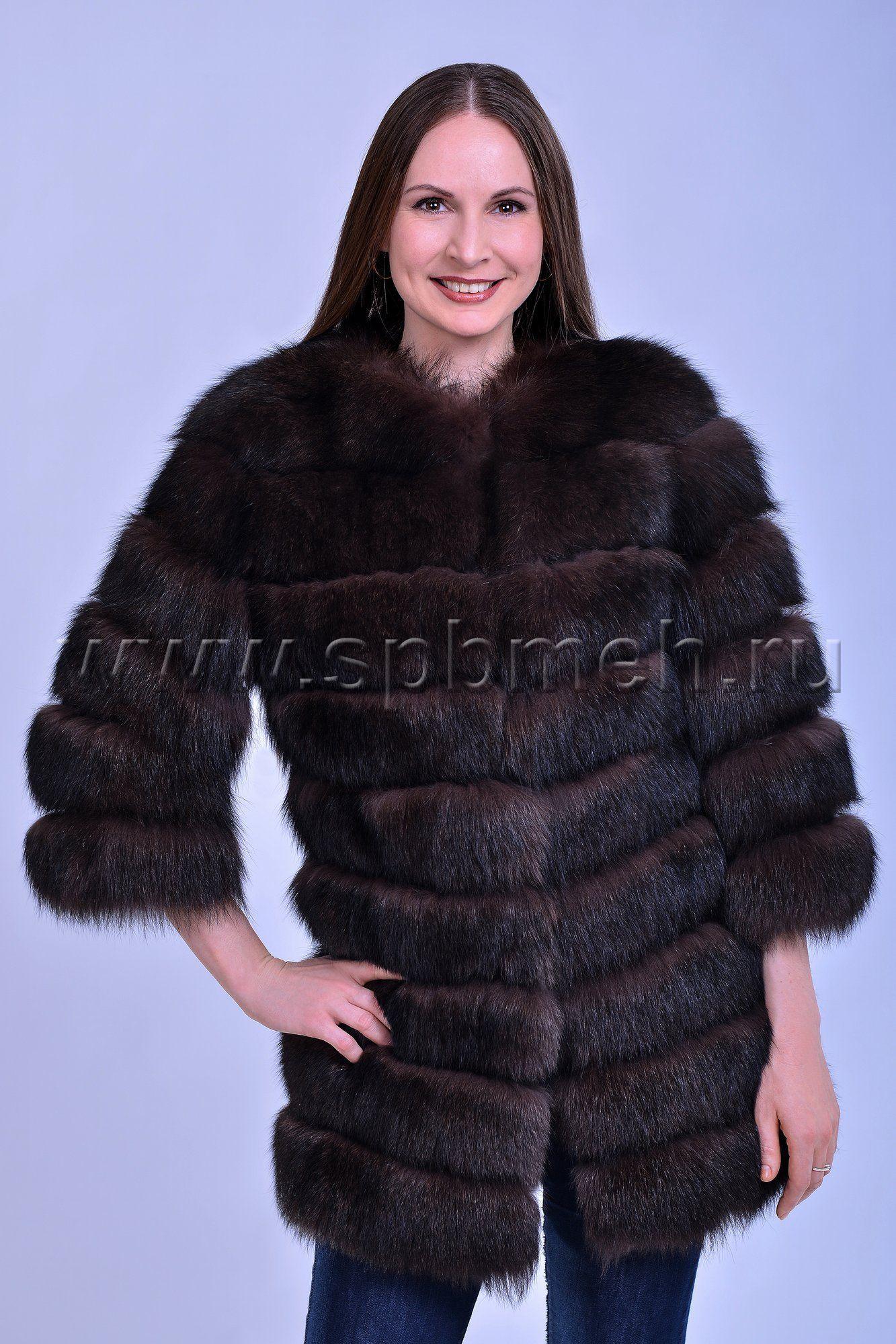 Жакет из песца фото