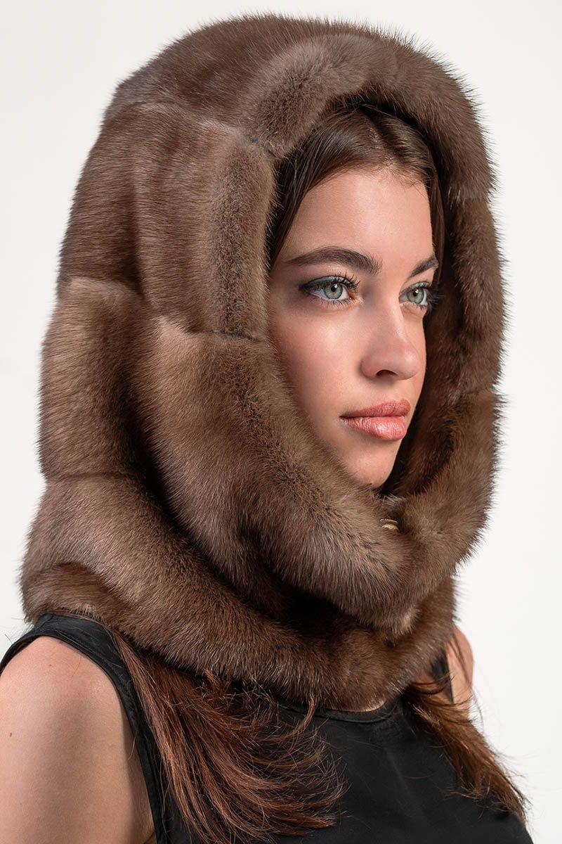Капор из меха норки фото