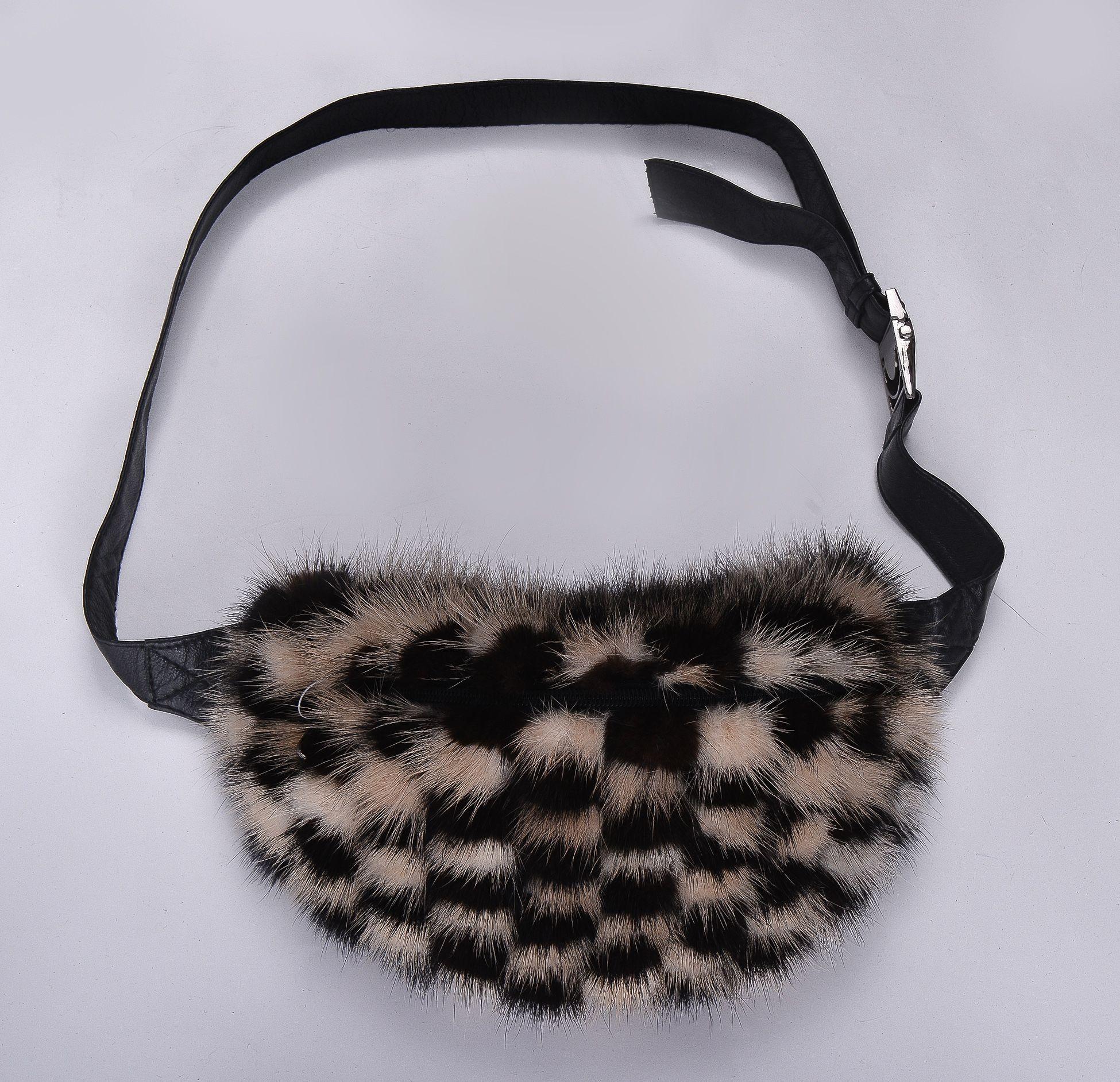 Сумка-пояс из натурального меха норки фото