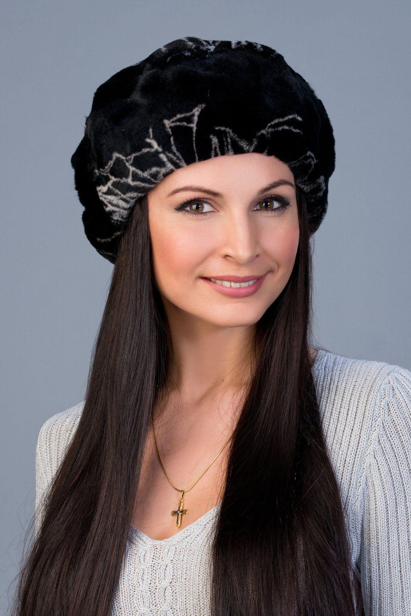 Головной убор из меха кролика фото