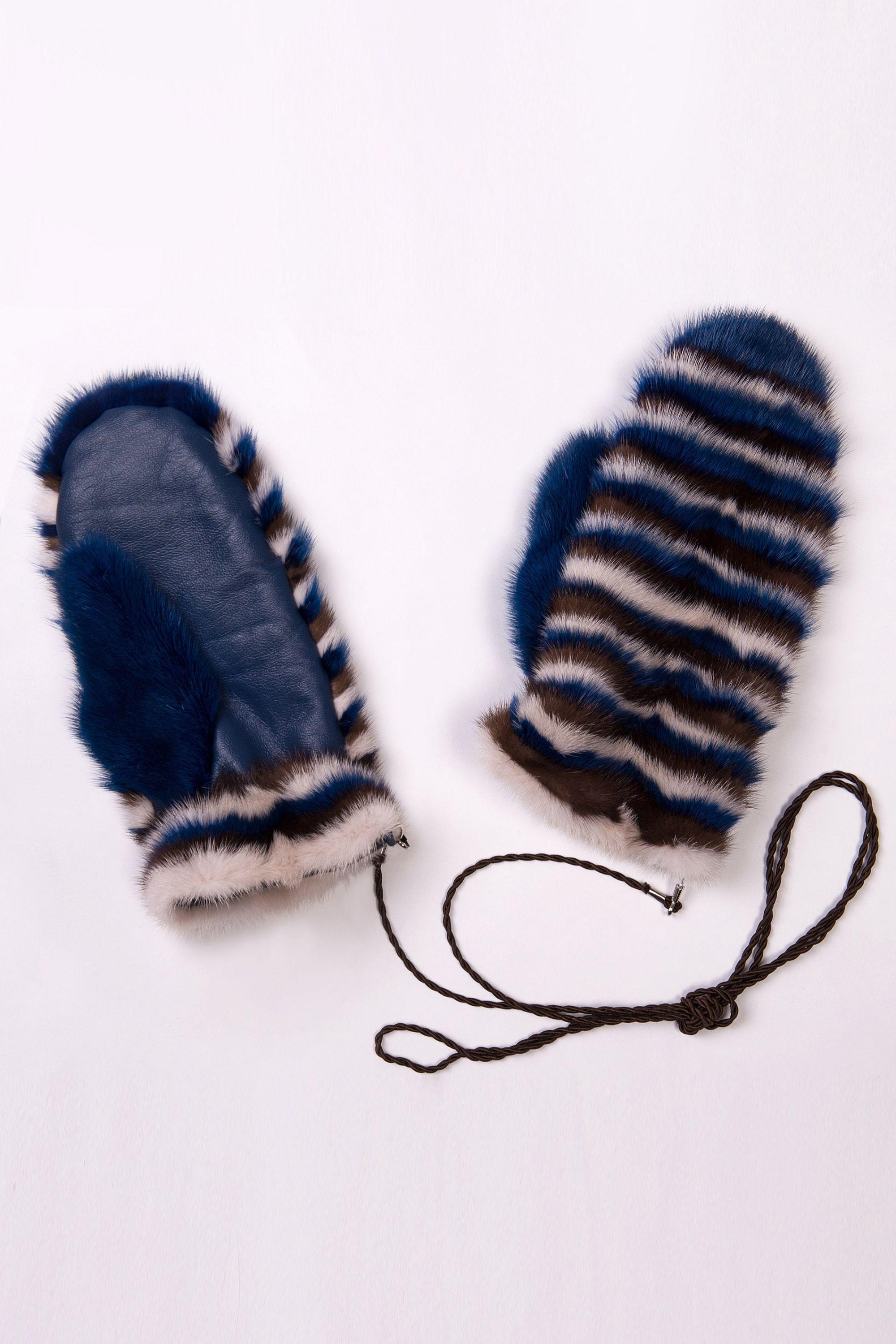 Варежки из меха норки фото