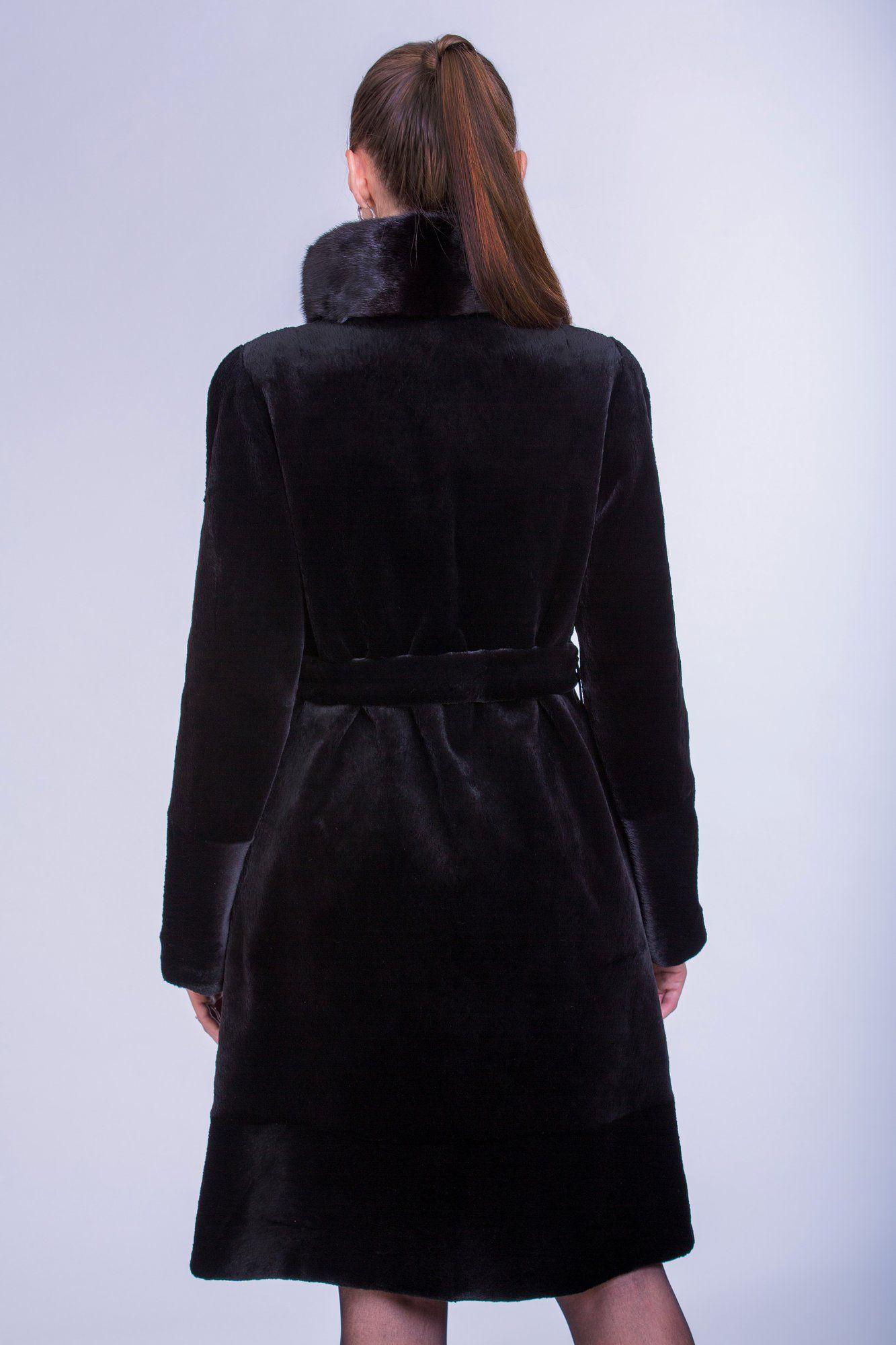 Бобровая шуба с воротником из норки фото