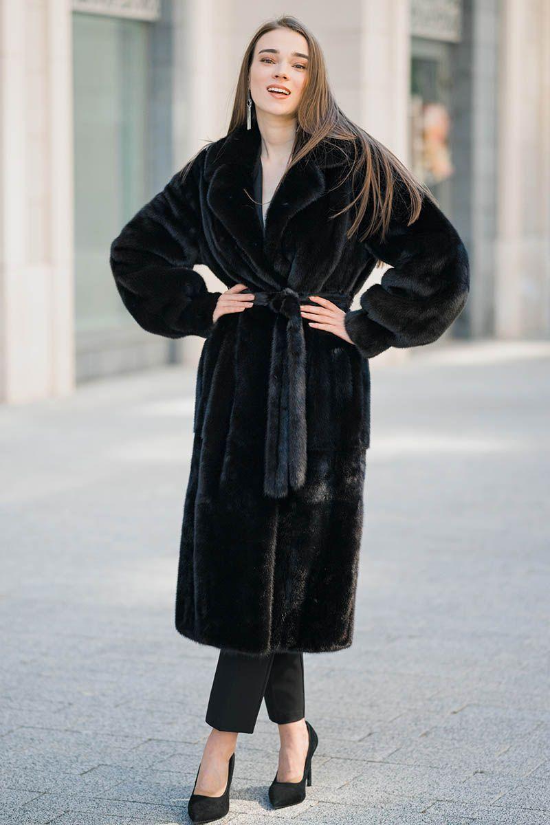 Шуба из норки фото