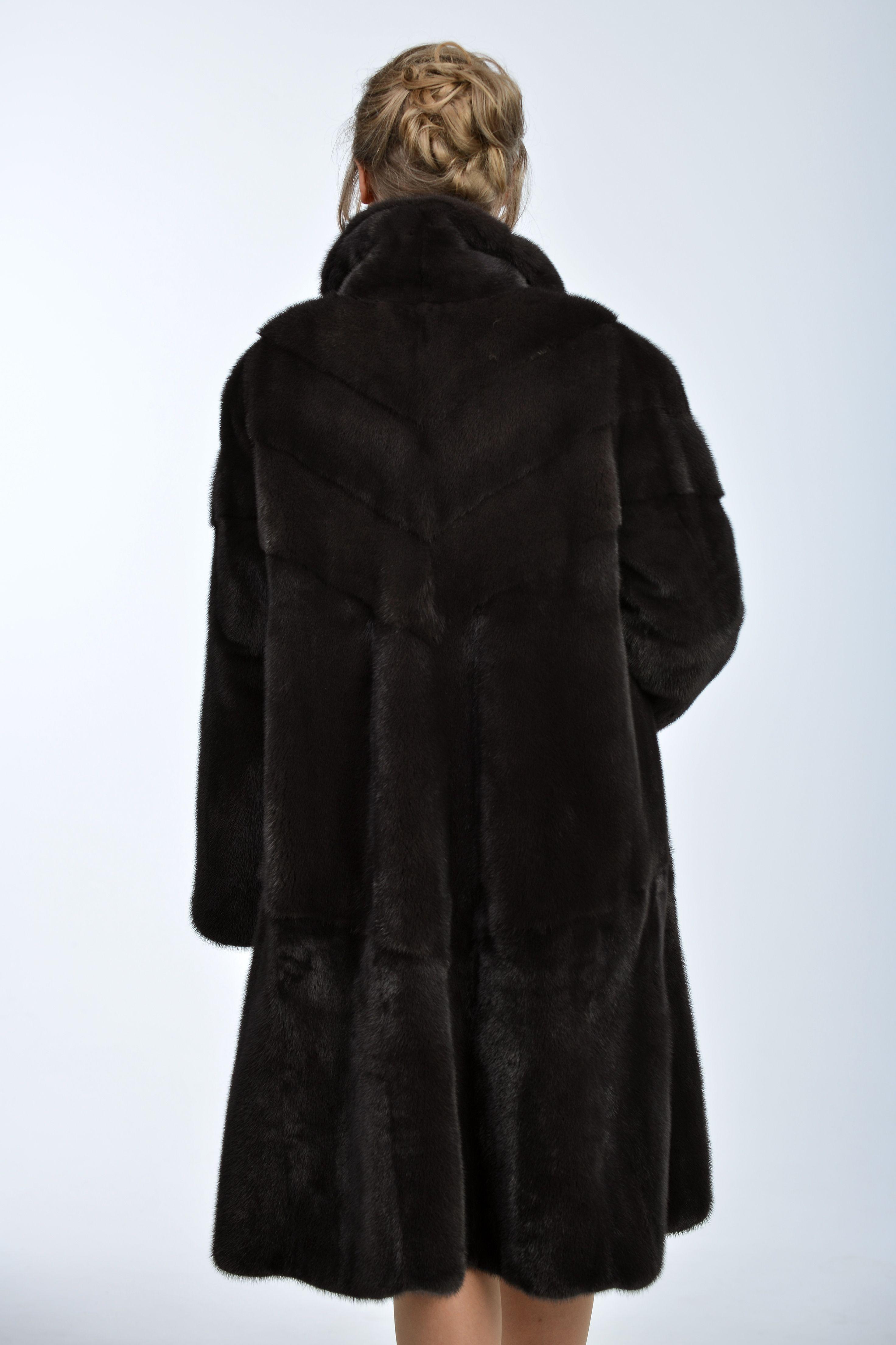 Шуба из меха норки фото