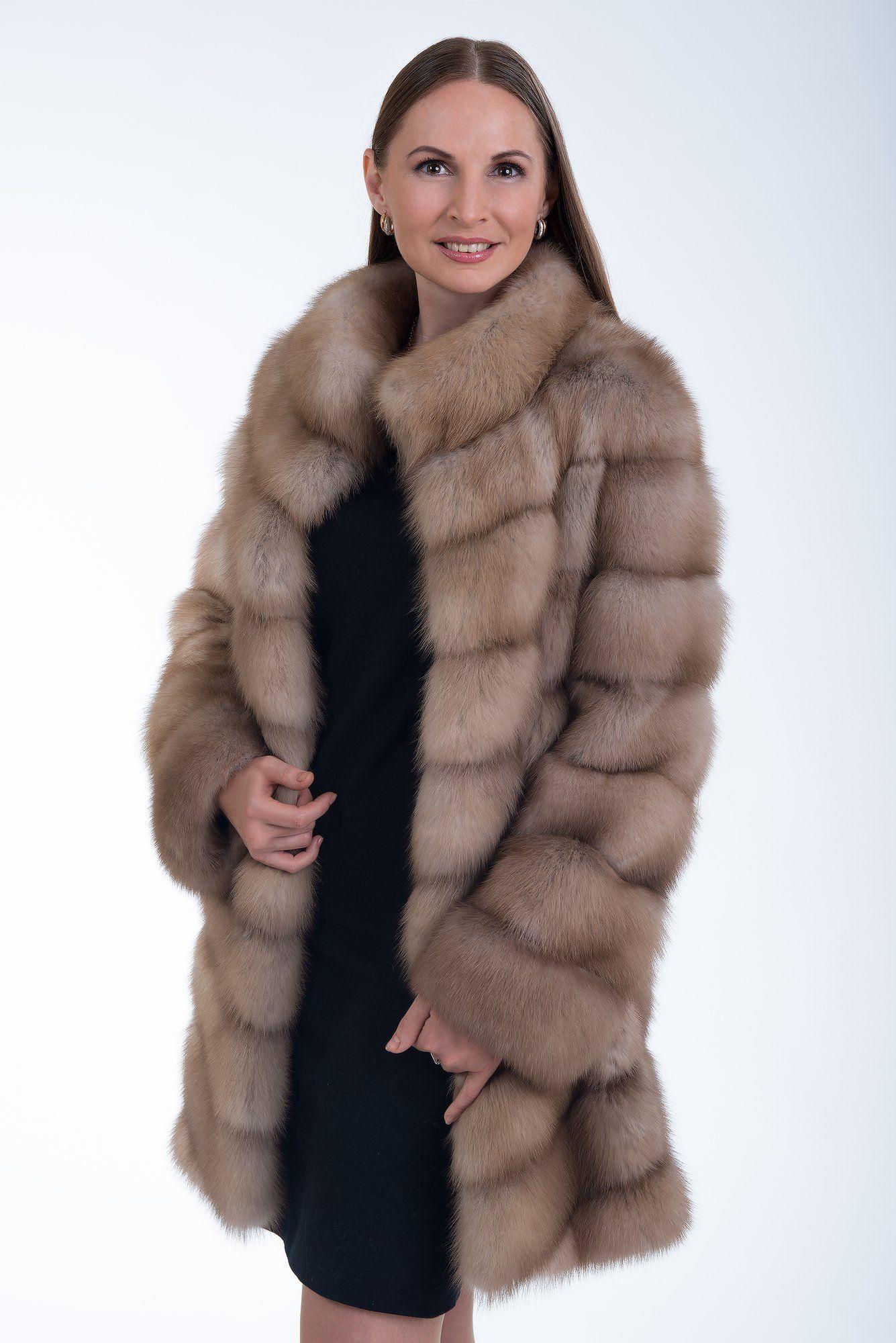 Шуба из куницы фото