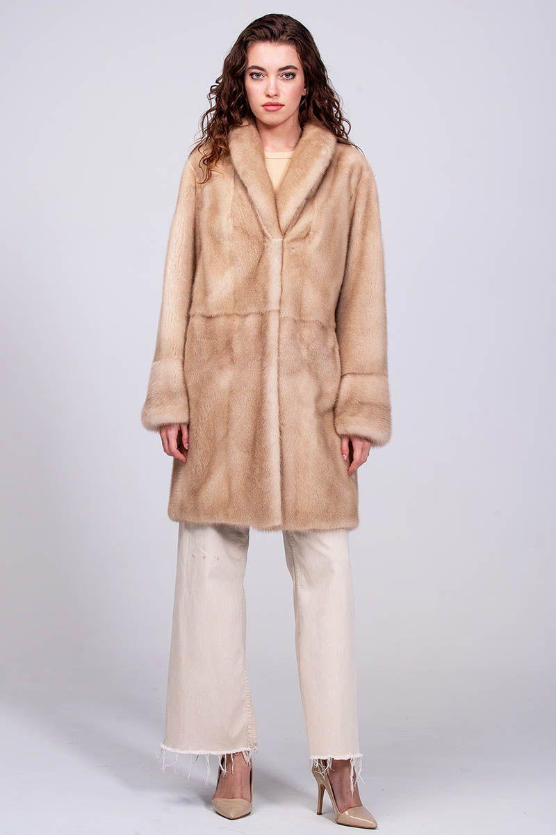 Шуба из меха норки фото