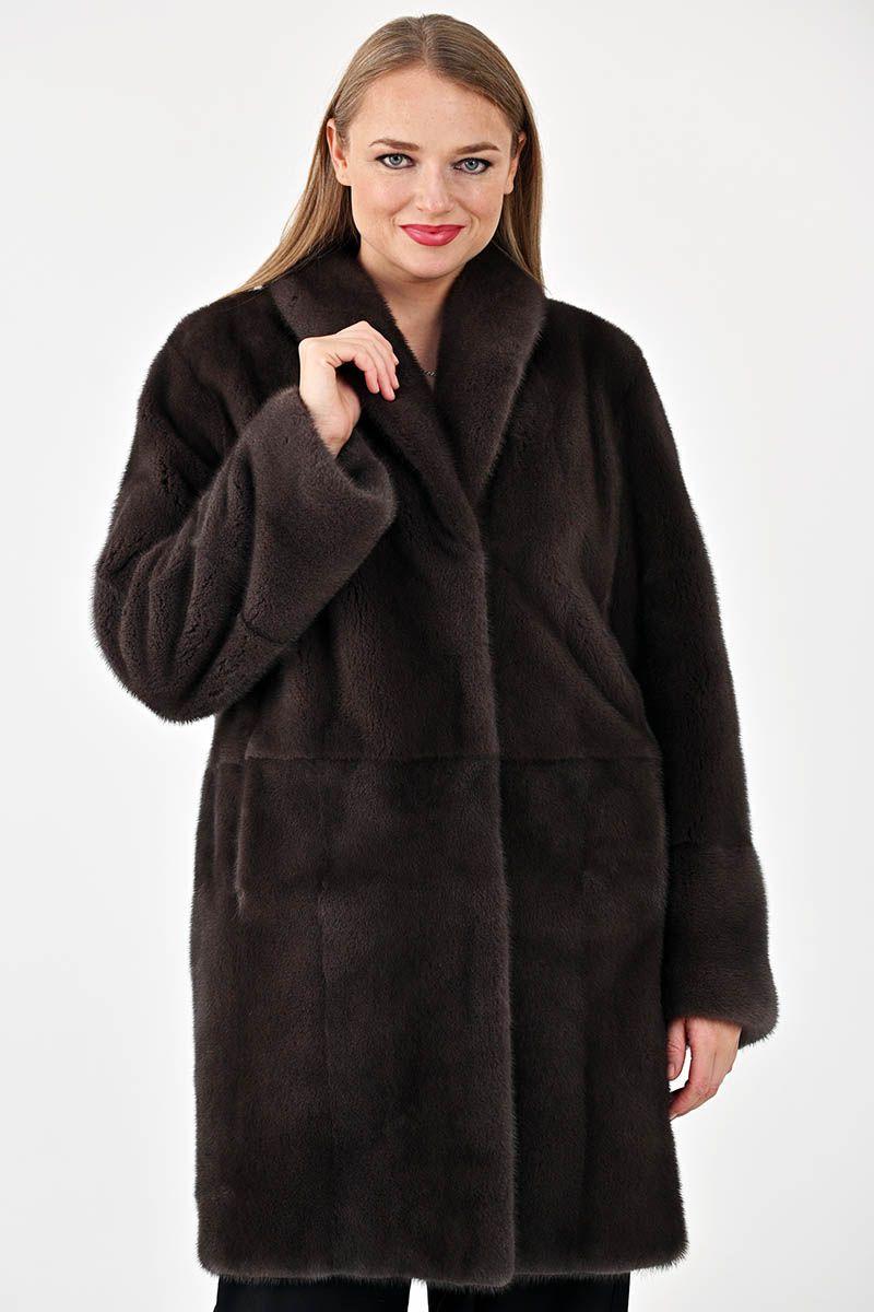 Шуба из норки фото