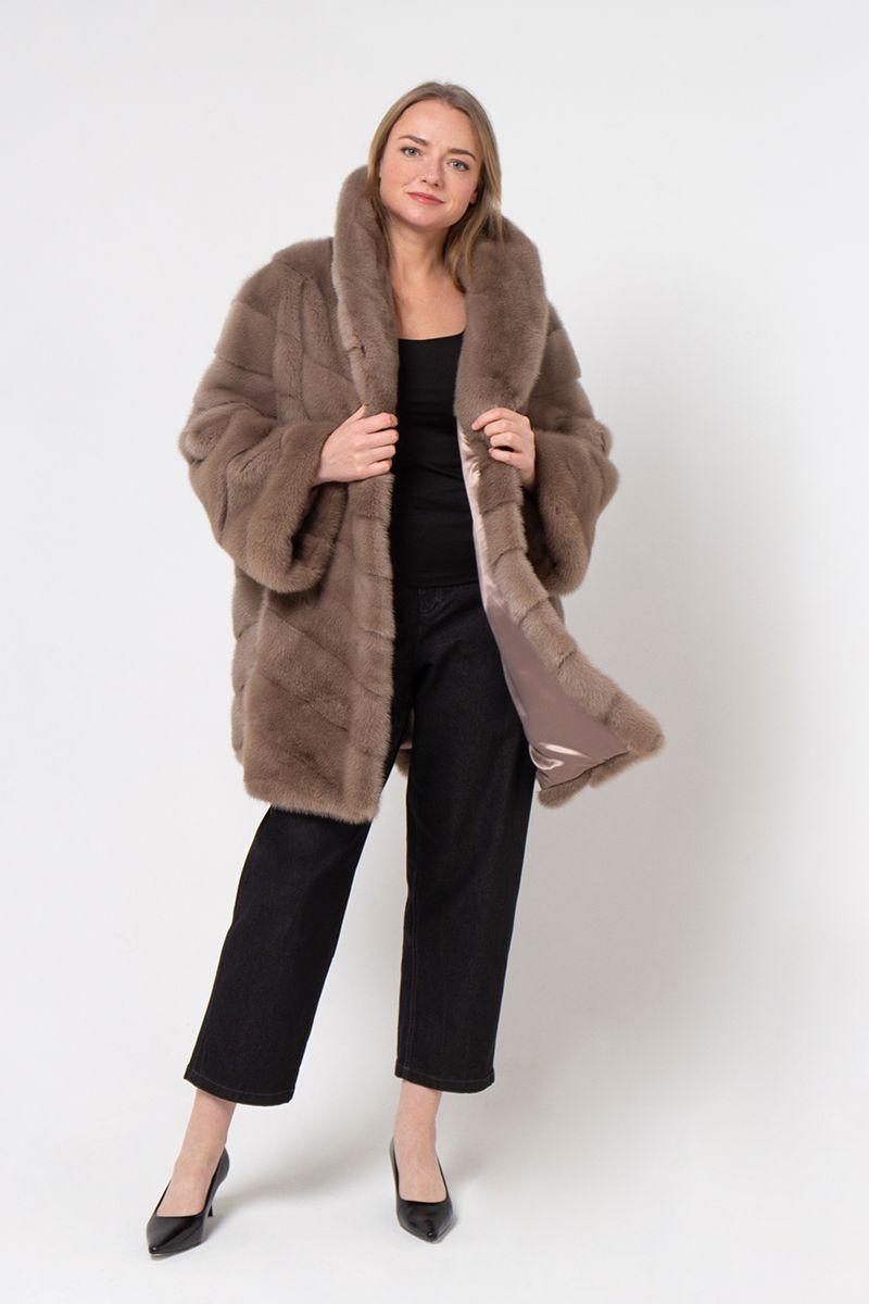 Шуба из норки фото