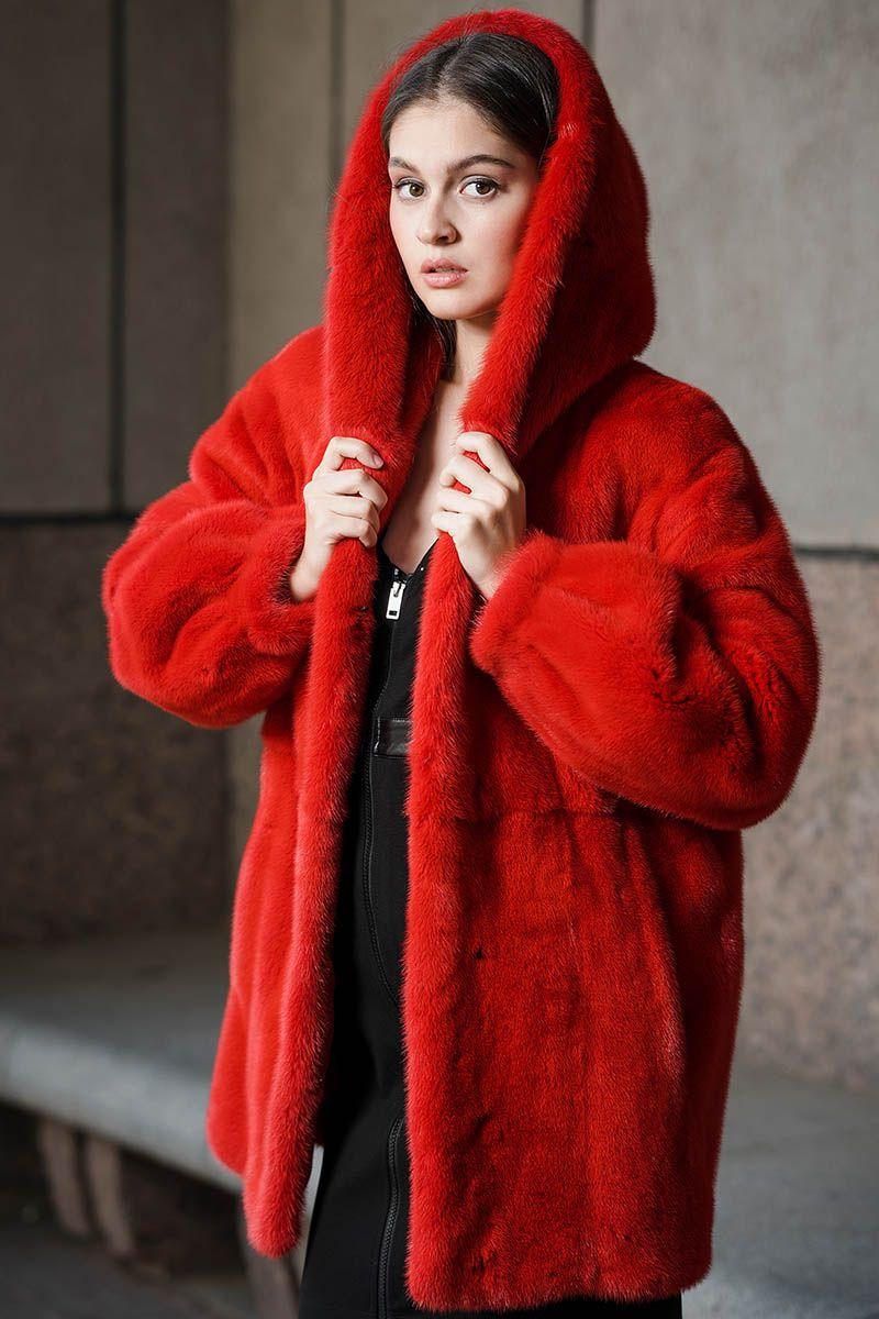 Шуба из норки фото