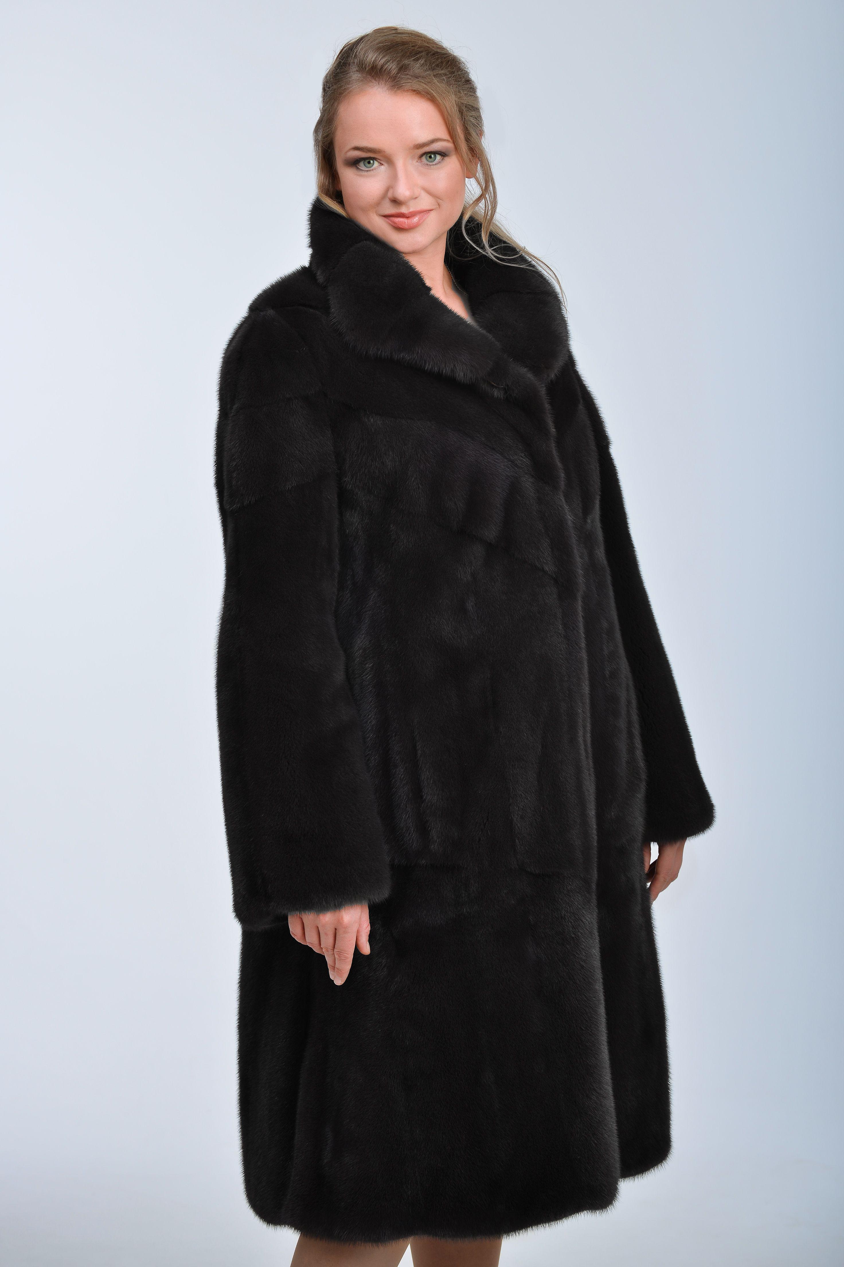 Шуба из меха норки фото