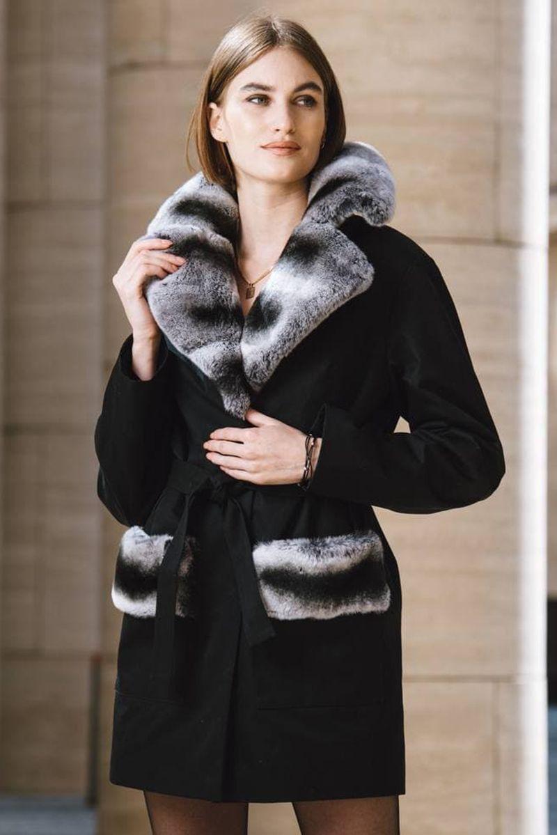 Куртка из кролика и ткани фото