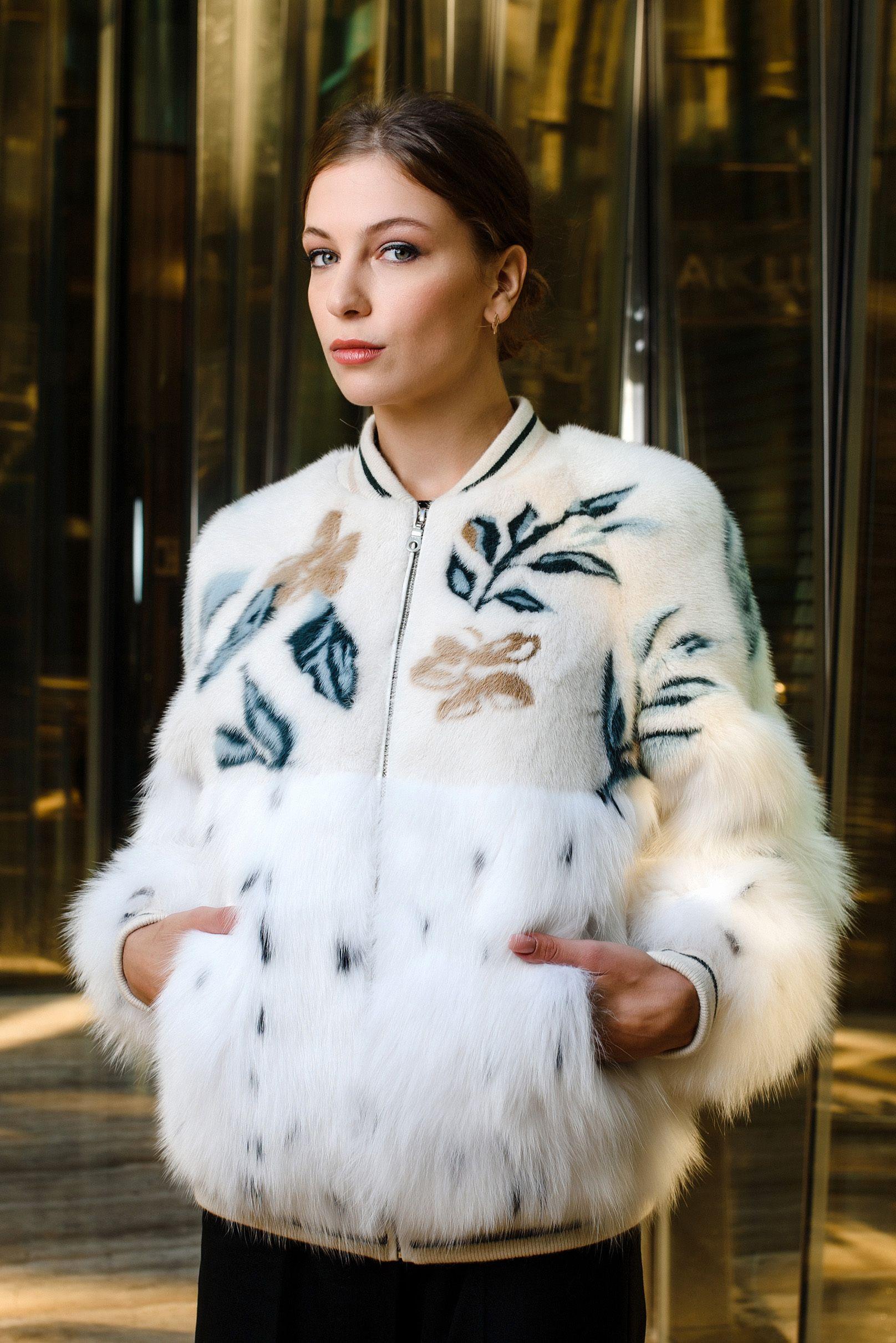 Бомбер из меха норки фото