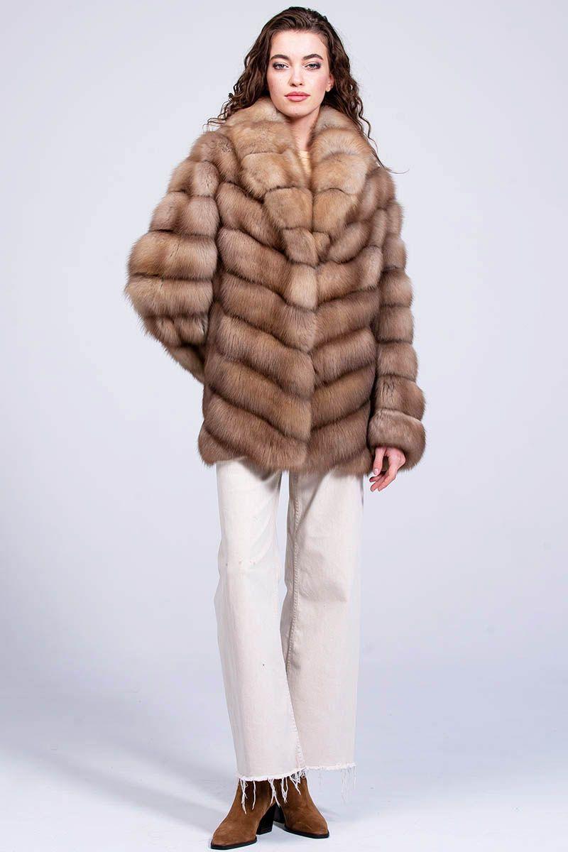 Шуба из куницы фото