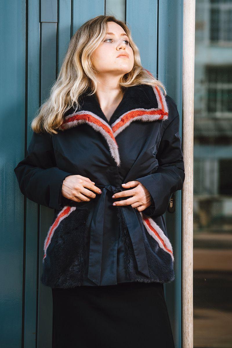 Куртка с мехом норки фото