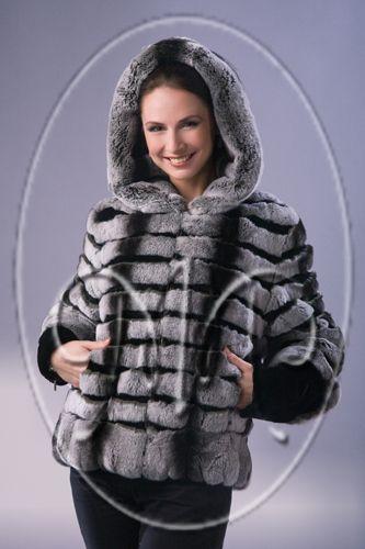 Куртка из шиншиллового кролика фото