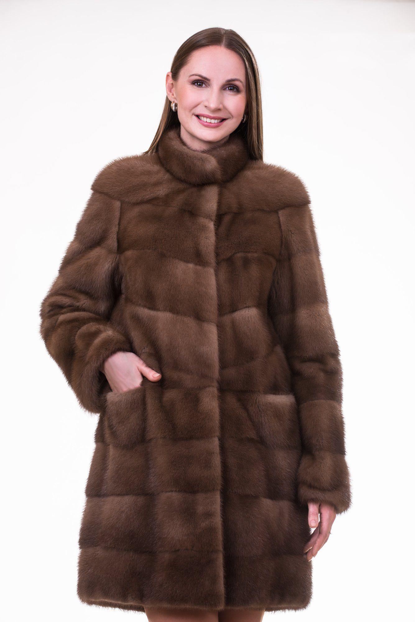 Шуба из меха норки фото