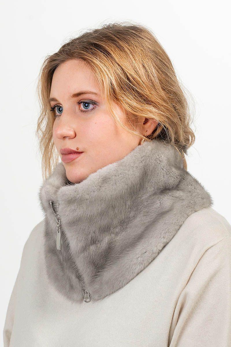 Норковый шарф-хомут фото