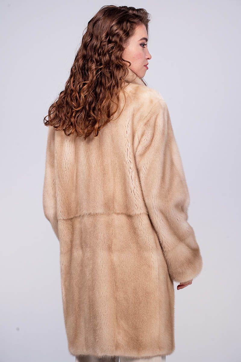 Шуба из меха норки фото