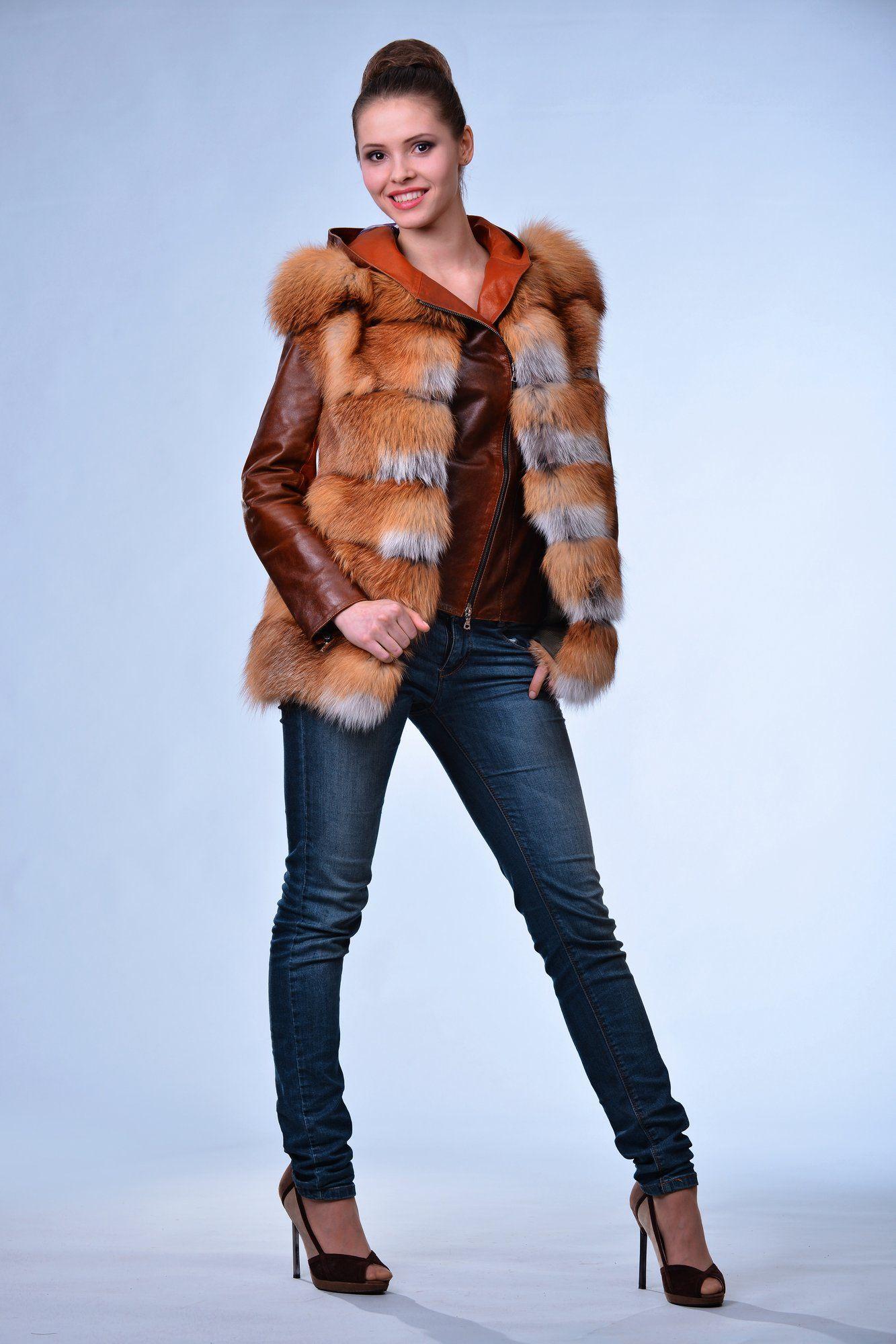 жилетка из лисы фото