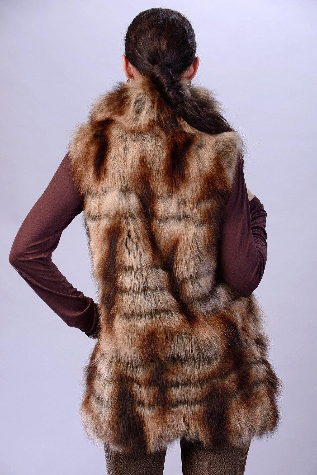 жилет из лисы фото