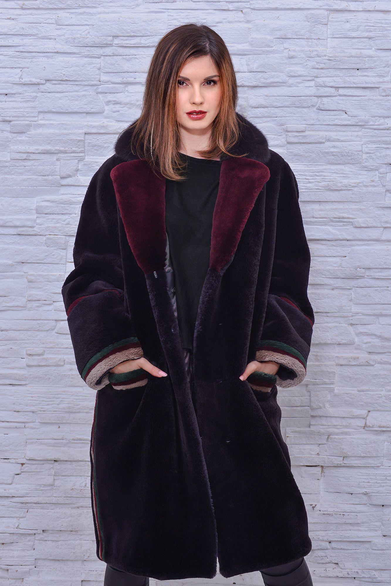 Шуба из меха бобра с норкой фото