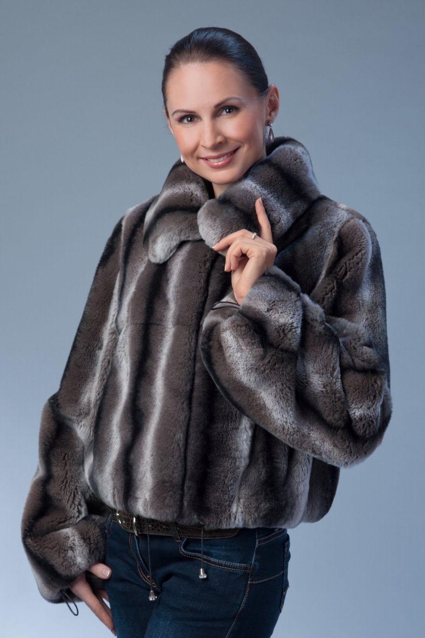 Куртка из шиншиллового кролика фото