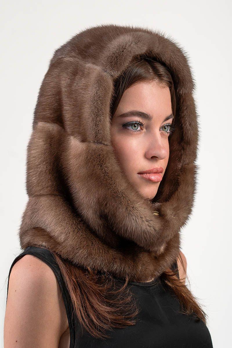 Капор из меха норки фото