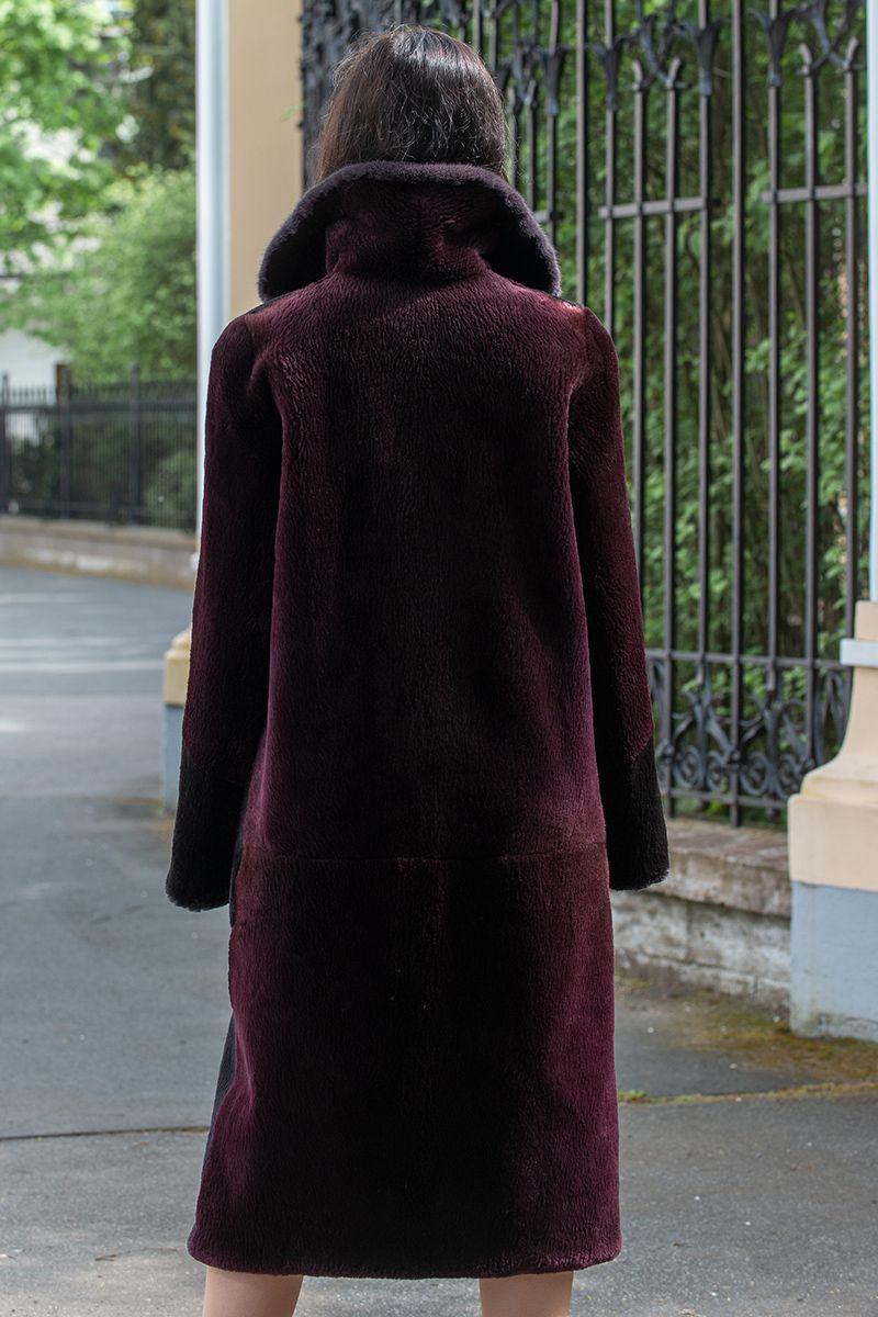 Пальто из меха бобра фото