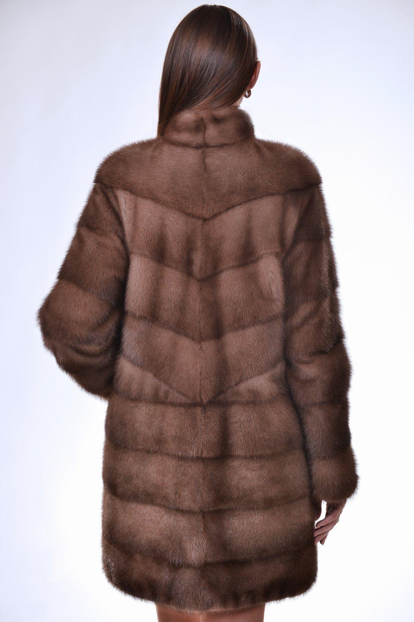 Шуба из меха норки фото