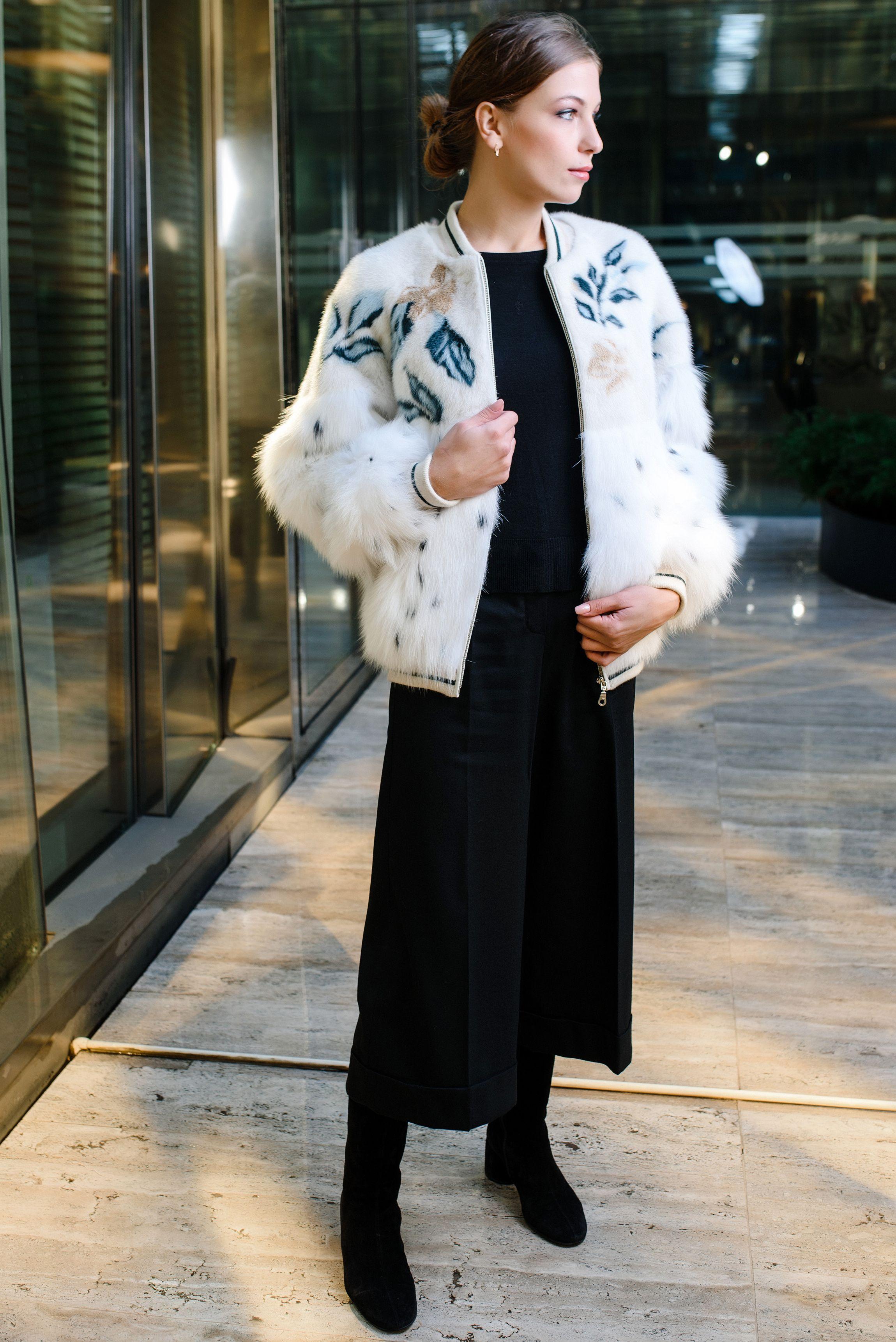 Бомбер из меха норки фото