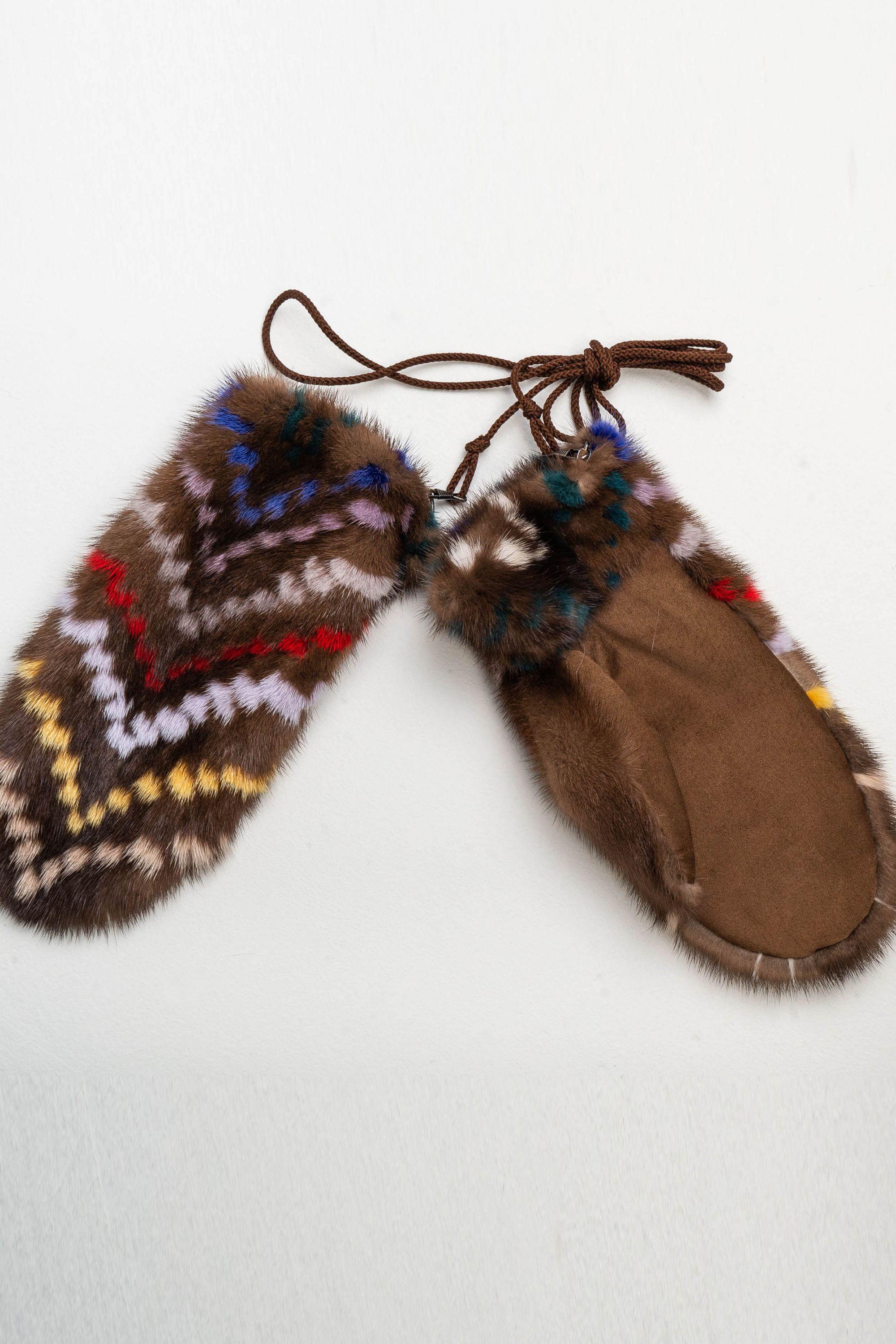 Рукавички норковые фото