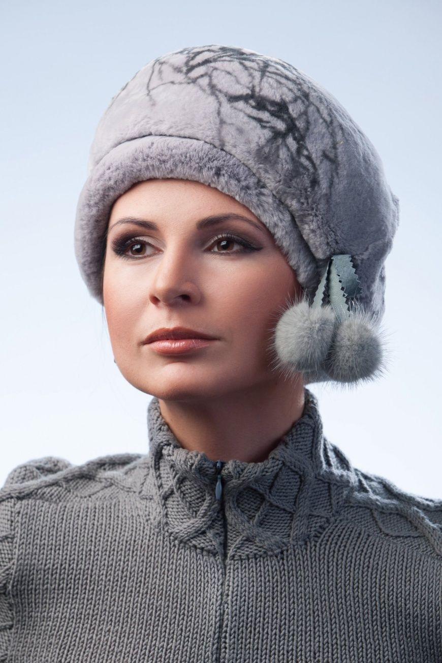 Шапка из меха кролика фото