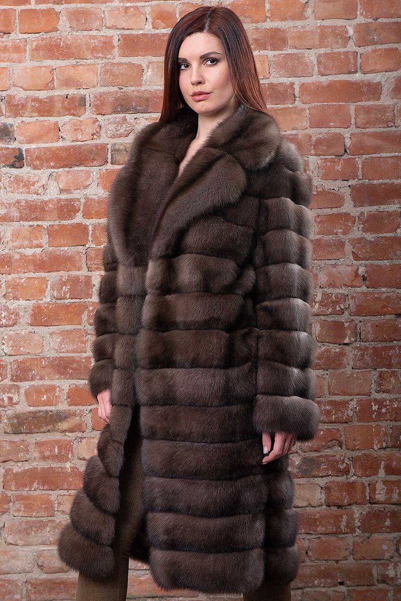 Шуба из меха баргузинского соболя фото