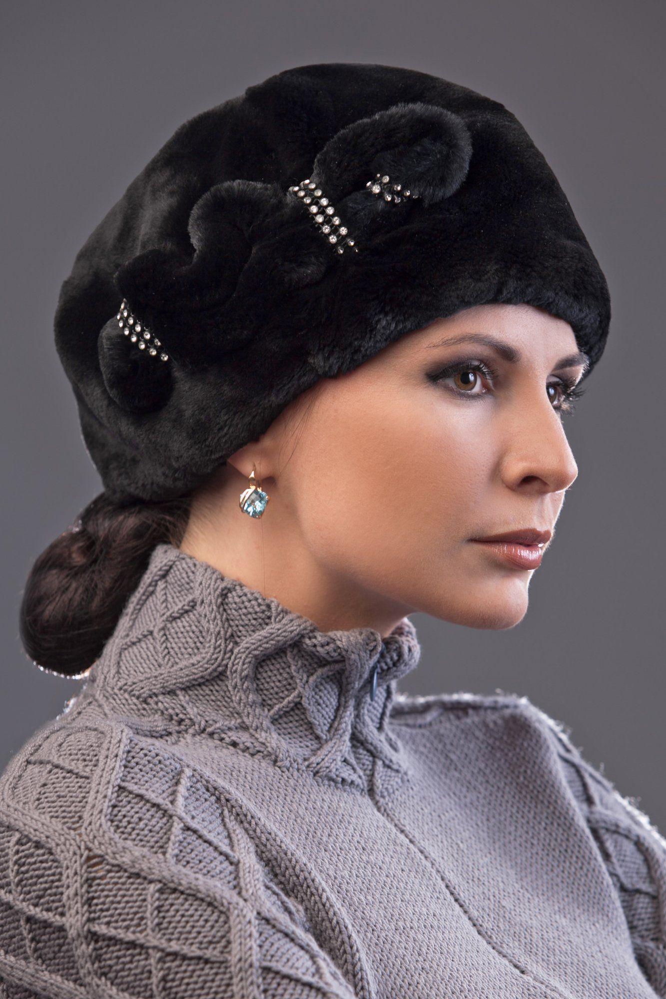 Головной убор из меха кролика фото