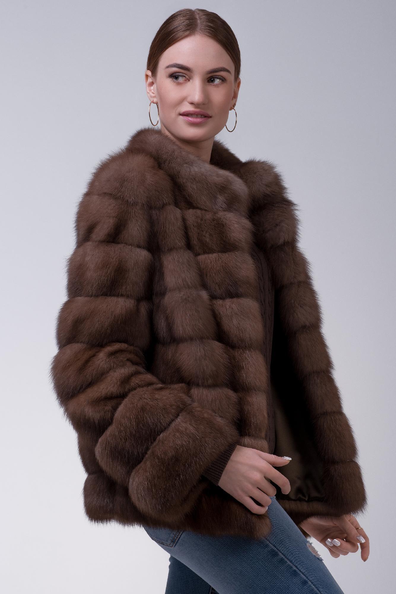 Куртка женская из меха куницы фото
