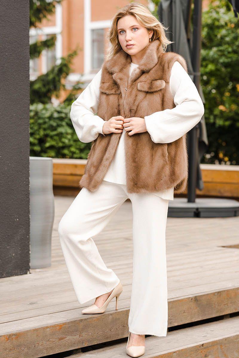 Жилет из норки фото