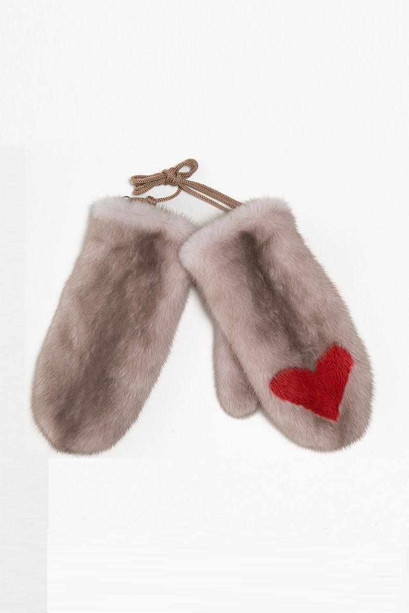 Варежки из меха норки фото