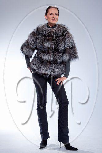 Шуба из чернобурой лисы фото
