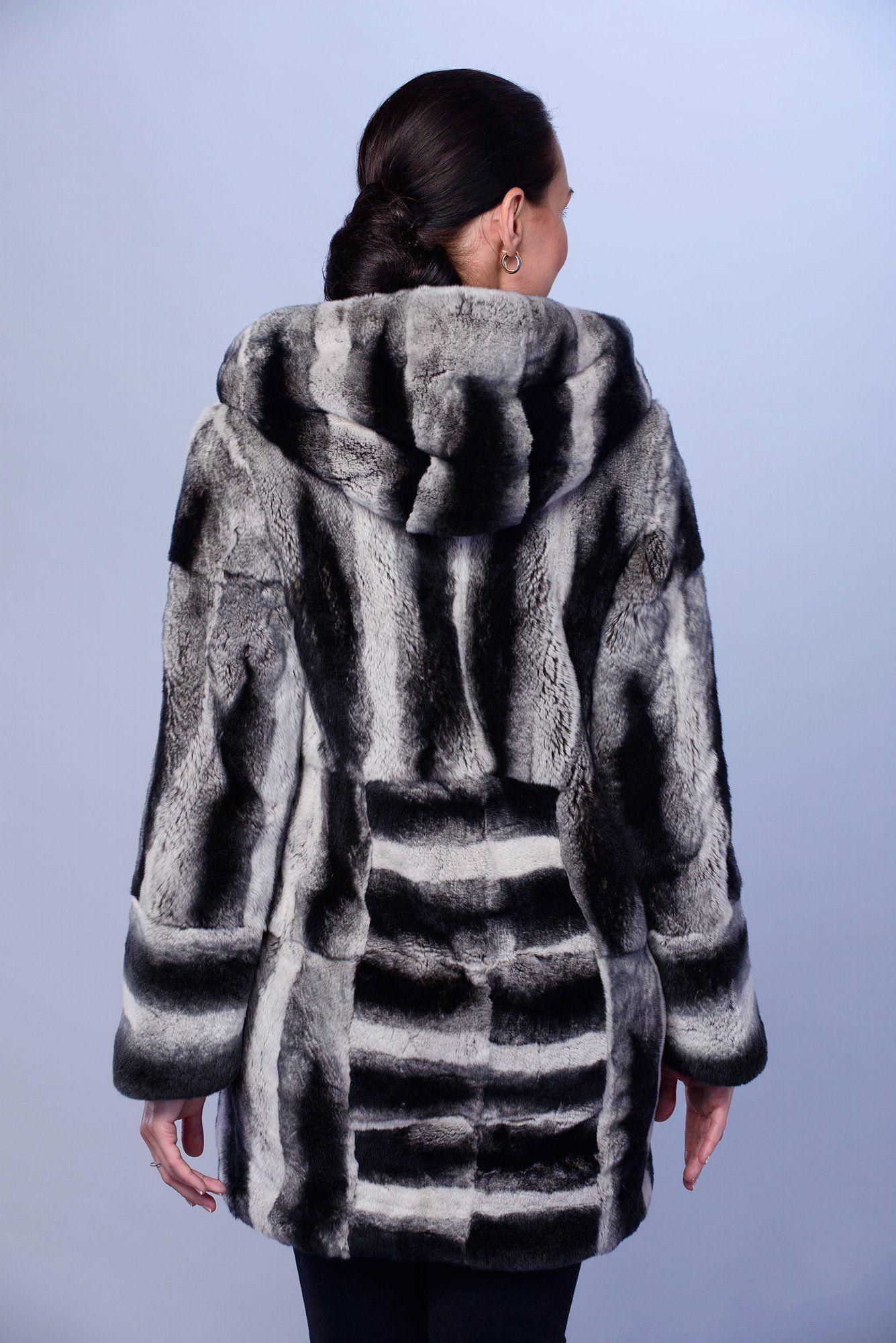 Пальто женское из меха кролика фото