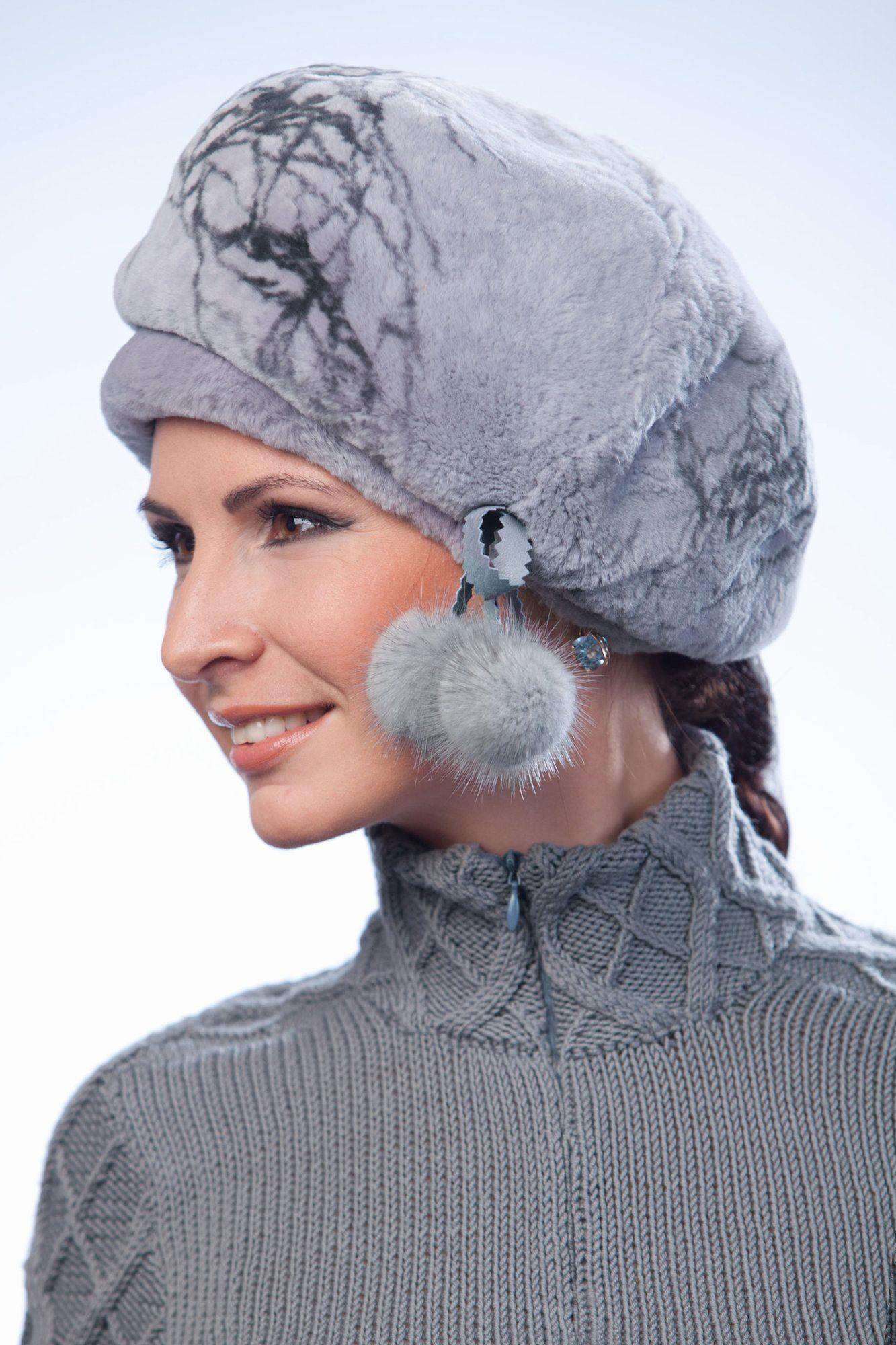 Шапка из меха кролика фото