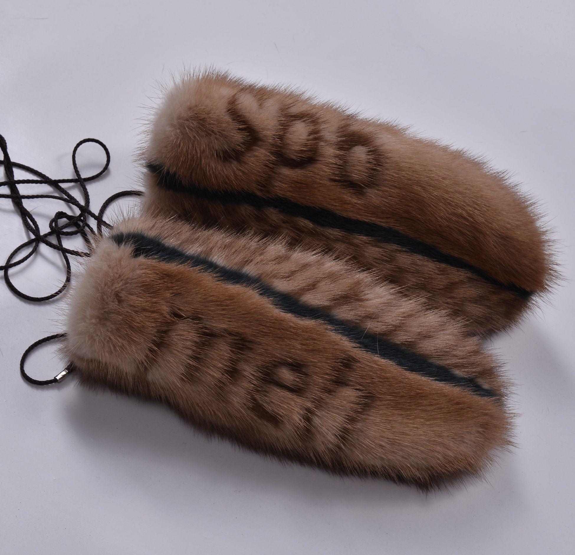 Варежки из меха норки фото